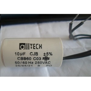 Capacitor Eletrolitico 10uf+- 5% Cbb60 250vac