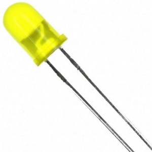 LED de 5mm Amarelo Difuso