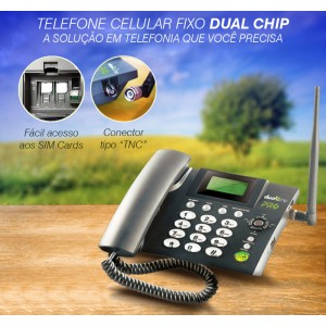 Telefone Celular Rural Mesa 2 Chip Proeletronic Procd 6010