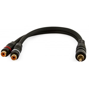 Cabo Coaxial Y 1Macho 2 Fêmeas 4mm 20cm