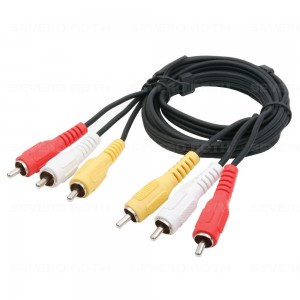 CABO 3RCA + 3RCA - 2 M - C/ COAXIAL CENTRAL