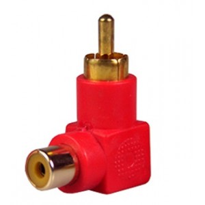 Adaptador Rca 90 Graus - 1 Macho X 1 Fêmea Em L