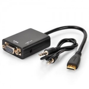 CONVERSOR HDMI MACHO X VGA FEMEA C/ AUDIO