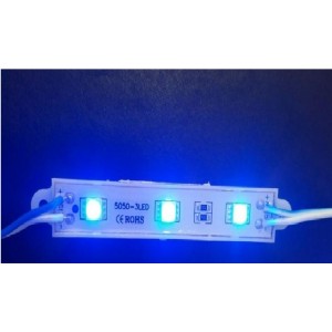 Módulo 3-led 5050 Smd Prova D'agua Azul 12v Kit Com 3